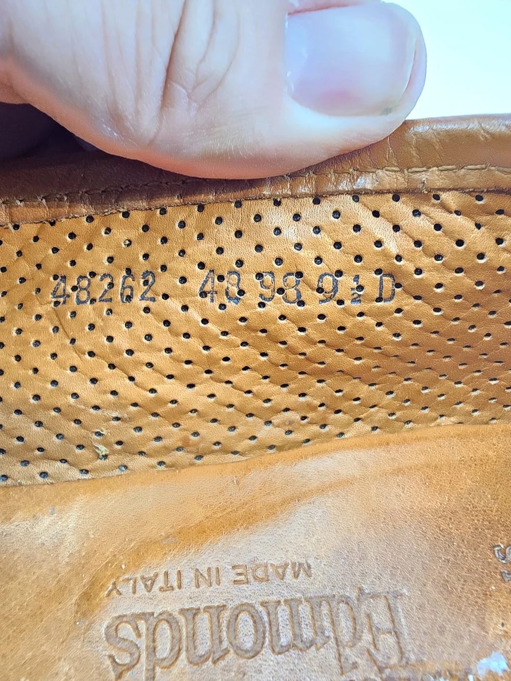 Allen Edmonds Woven Leather Penny Loafers in Cognac Brown